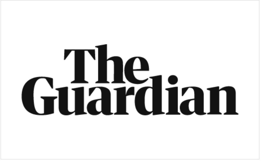The Guardian logo in black text on a white background.