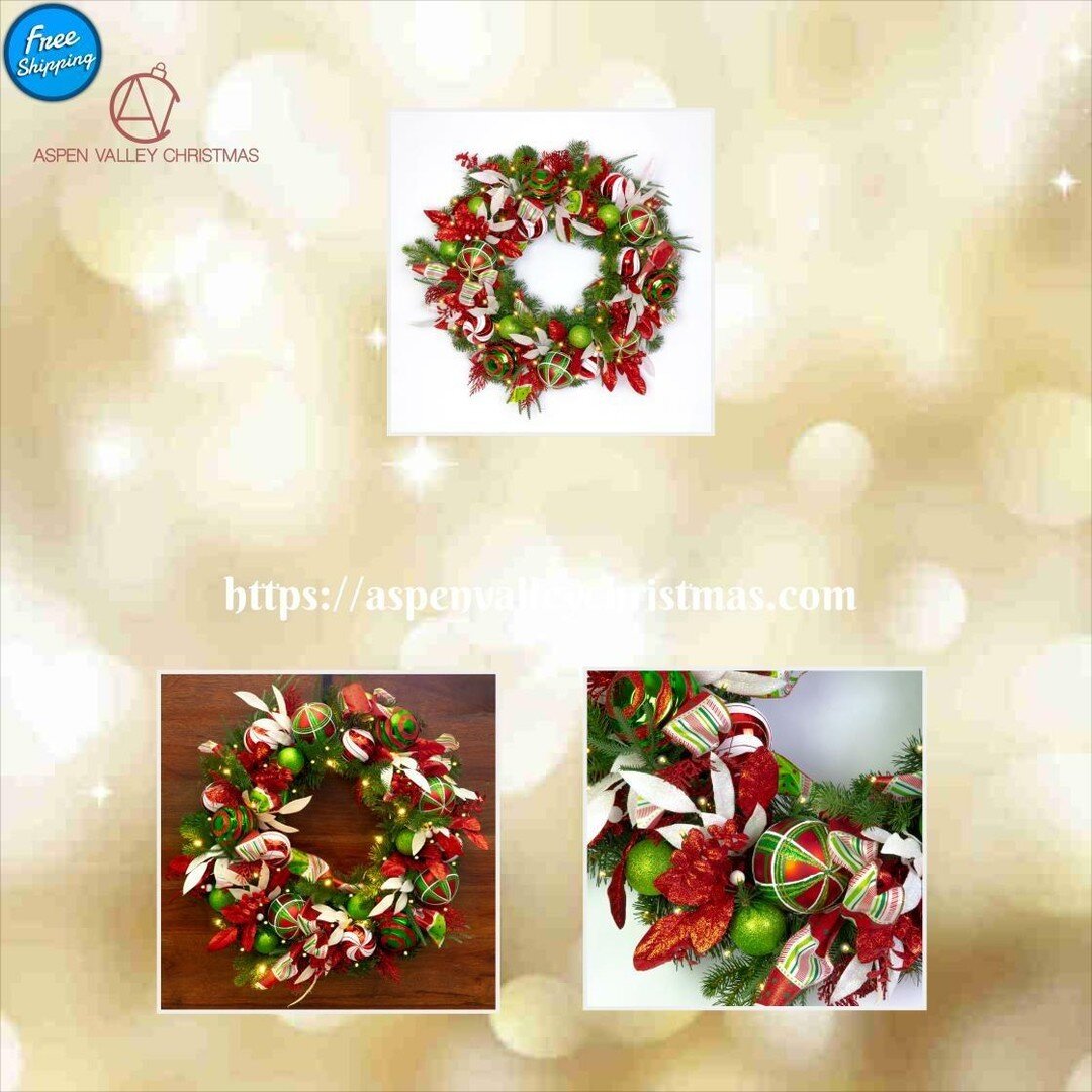 Wow picks! 24&quot; Wreath - Festive Whimsy at $99.95 Choose your wows. 🐕 #ornaments #Christmas #wreath #botanical #festive #jolly #cordless #BatteryOperated #greenery #CordFree