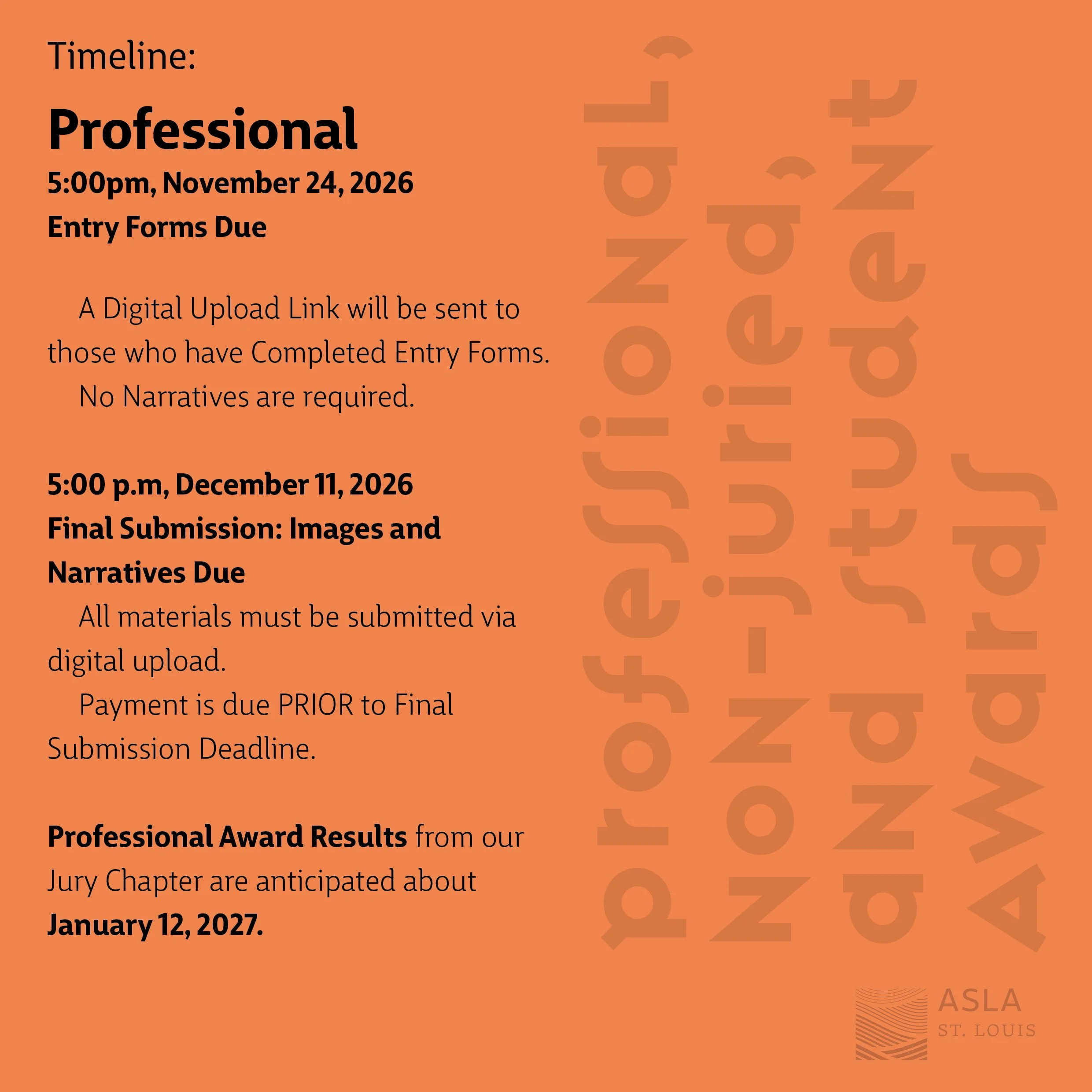 Professional Award Entry
