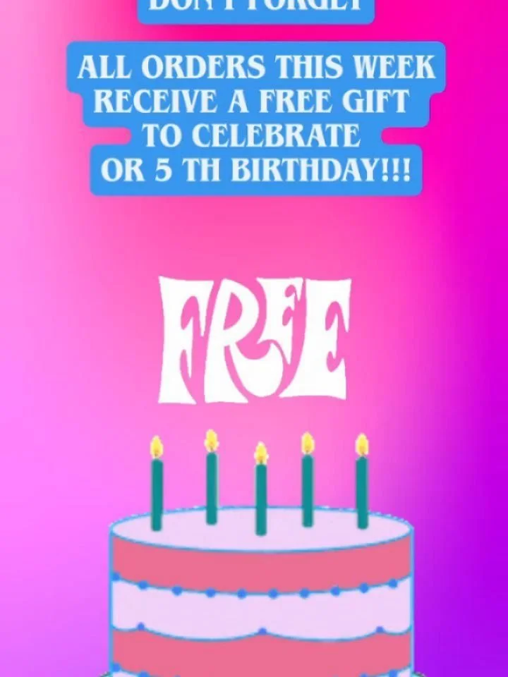 The last day to place your Xmas orders is Tuesday next week BUT if you order TODAY you will receive a free gift from us. This week we are celebrating our 5th birthday and to say a massive THANK YOU for supporting us along the way we are giving you a 
