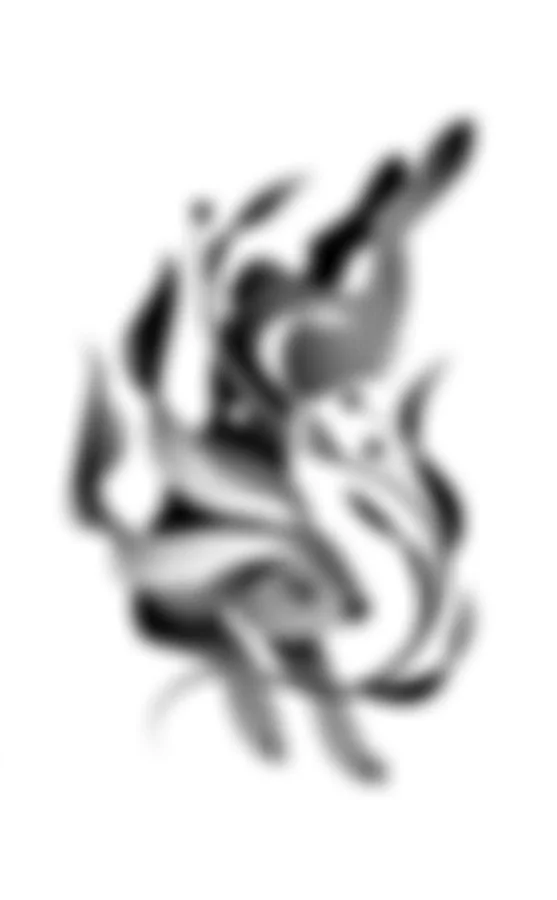A black and white tattoo of a rabbit intertwined with flowers and leaves.