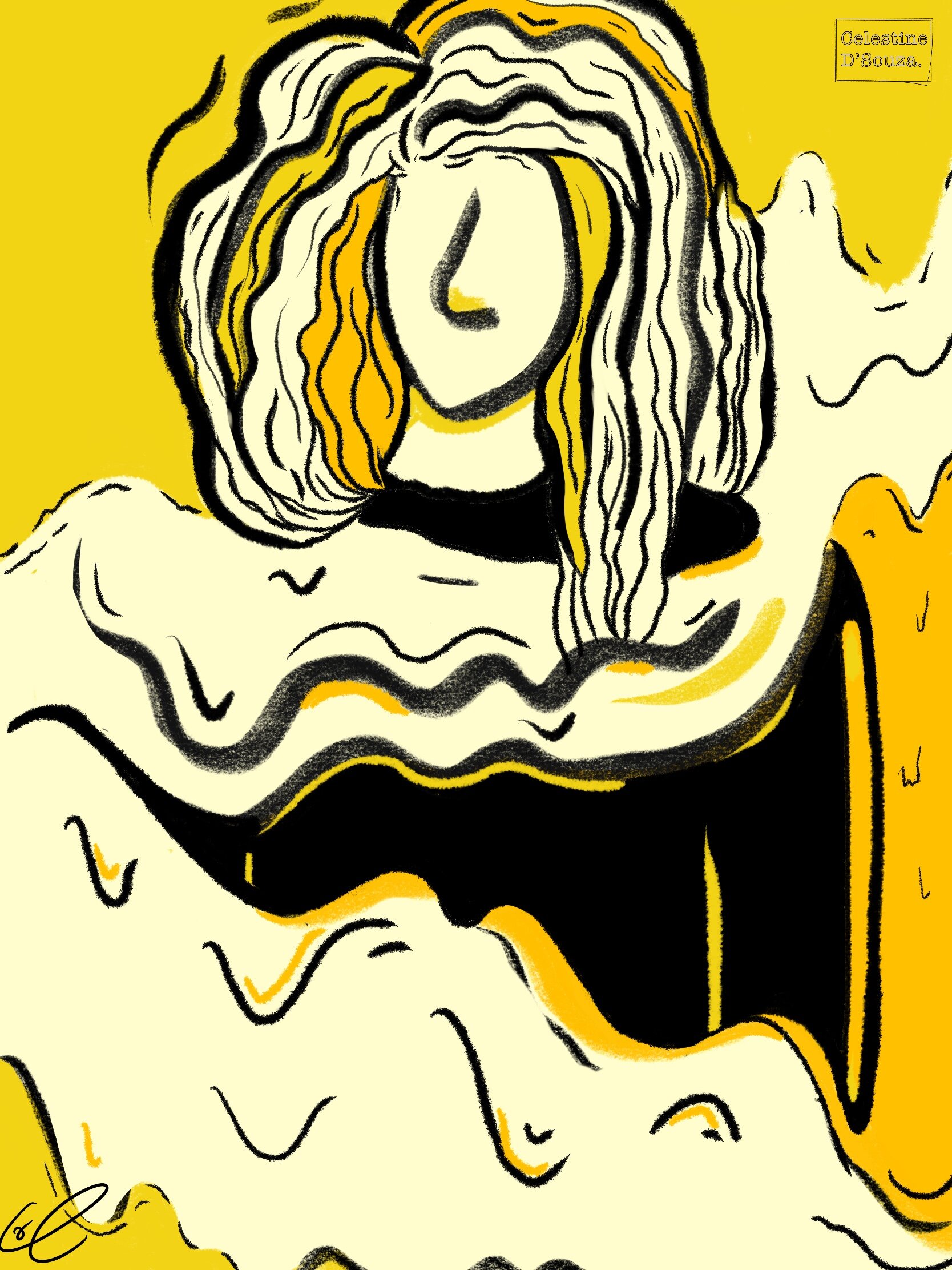 Melting,Illustration, Procreate.
