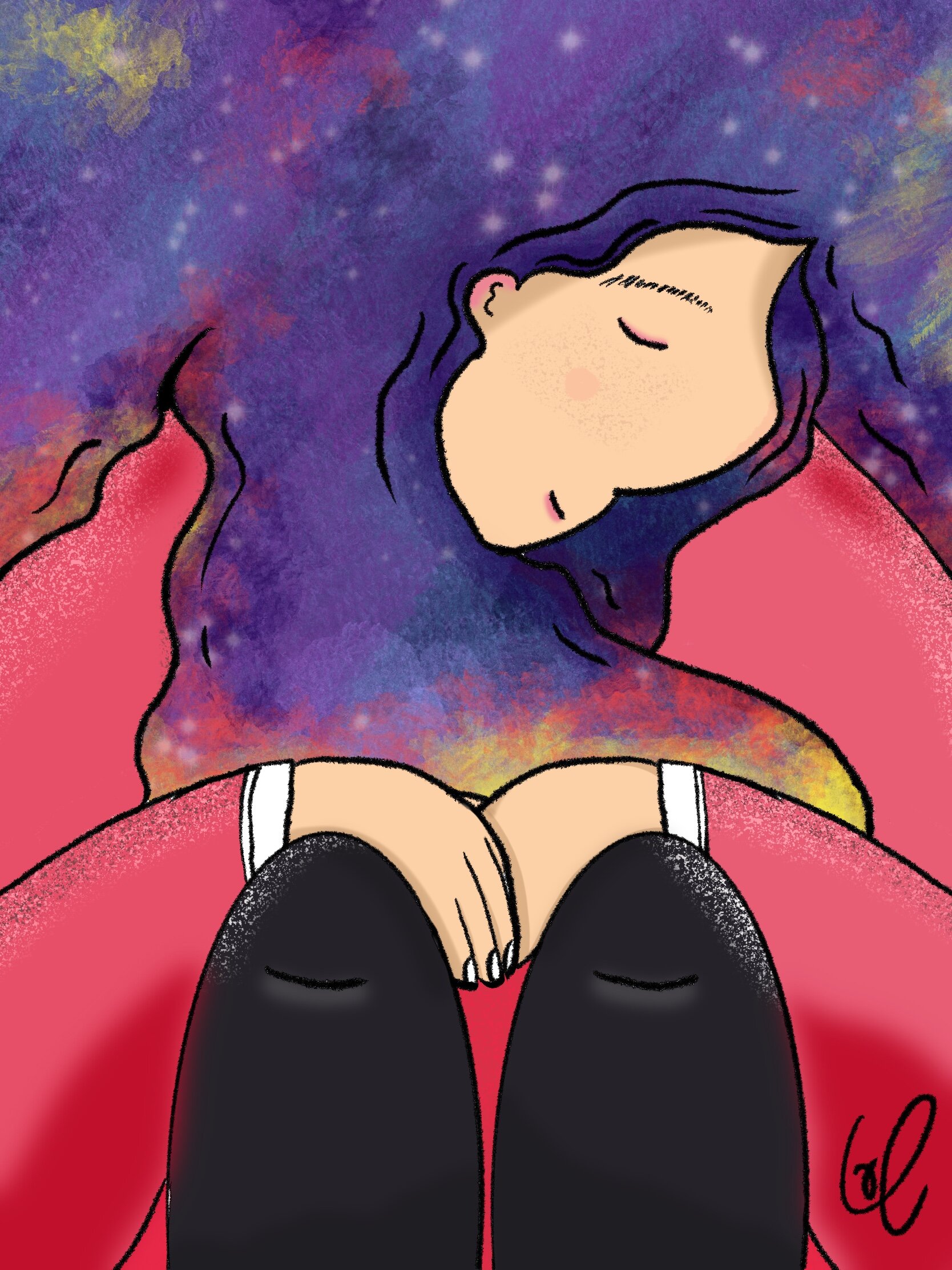 Universe in me, illustration.