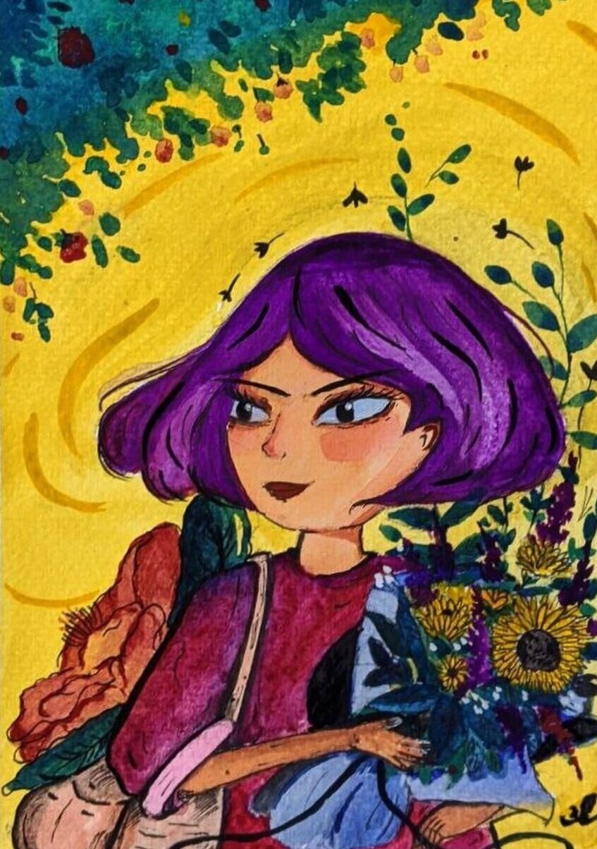 Free, watercolour illustration.