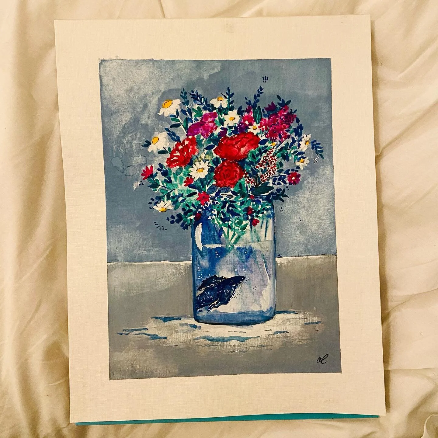 Spent the evening letting the paint tell me what to do, hehe. 
#goauche #painting #imagination #floral #artistsoninstagram #artlover #goauchepainting #illustration #artofinstagram #artwork #vividcolors #paintingfun #love