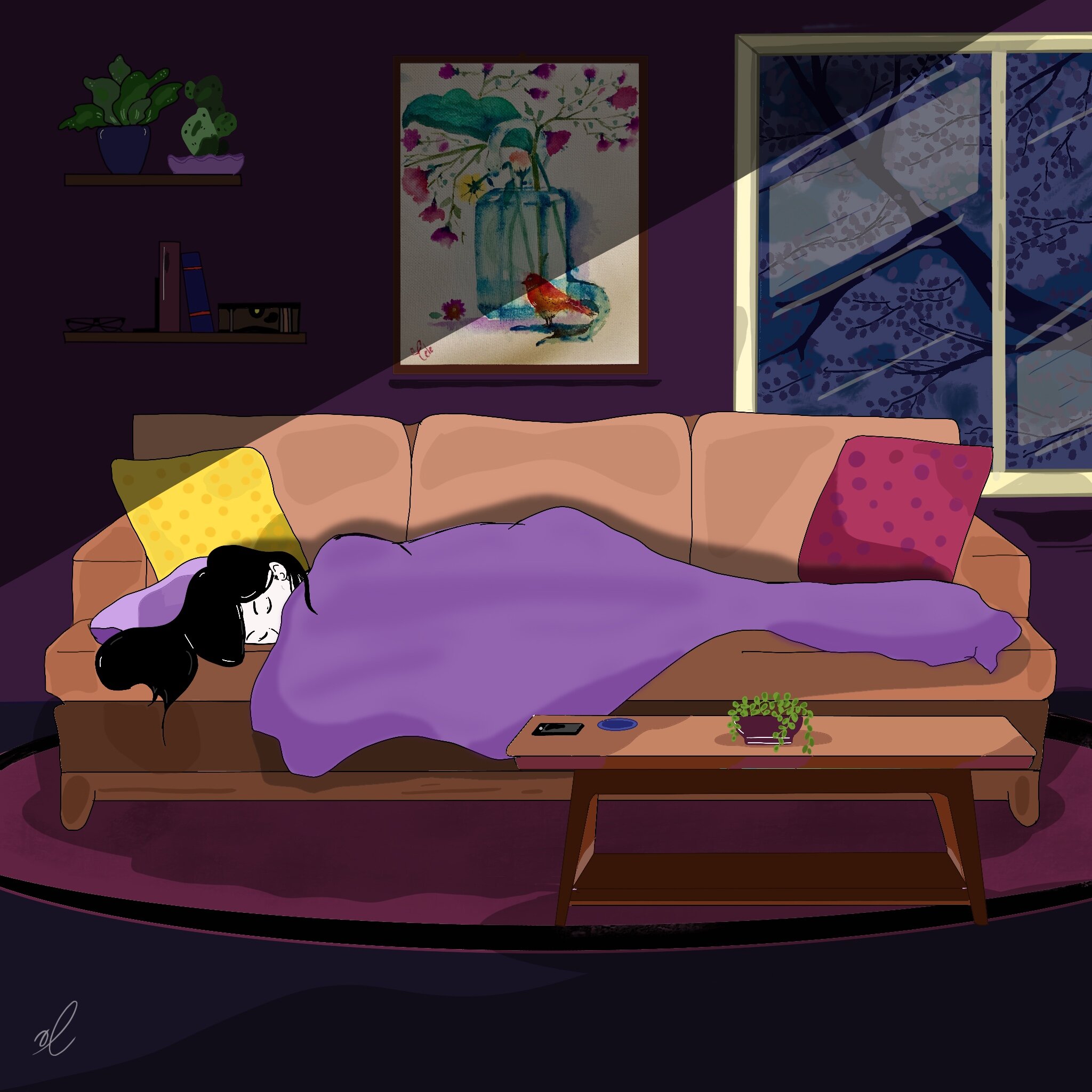 Sleep, Illustration, Procreate.