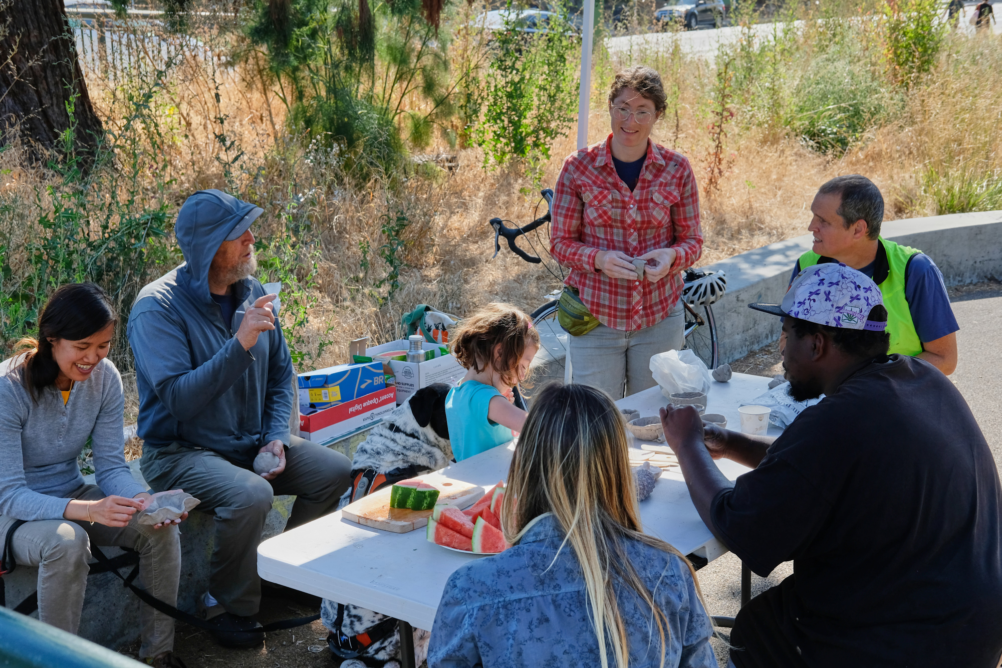 Cups and Clay workshop, led by Emma Spertus at Peralta Park, Oakland