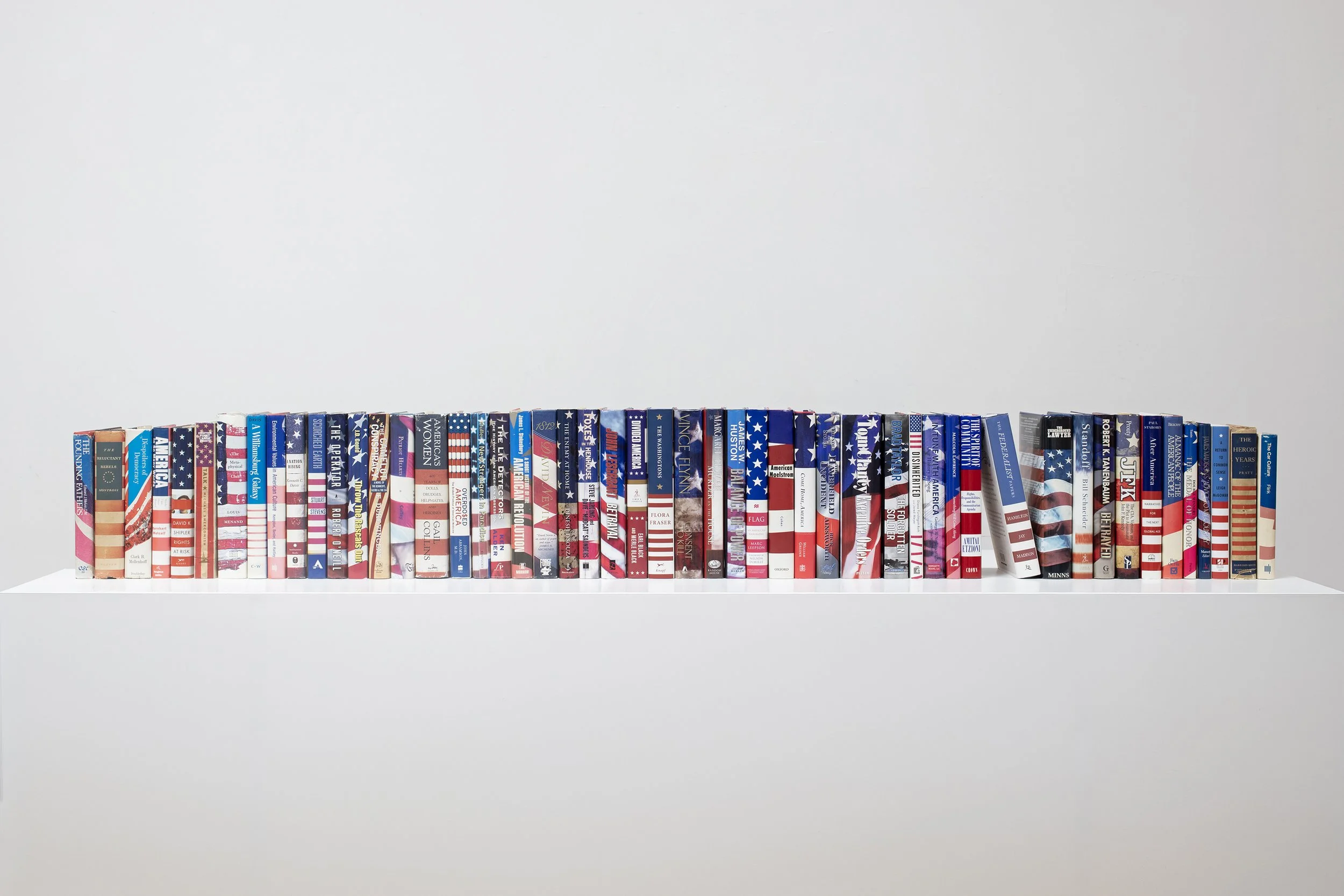 As an overtly political and conceptual work, 51 Books confronts the contested terrain of national identity, civic belonging, and the ongoing struggle over who gets to define the American flag—its form, its meaning, its power.