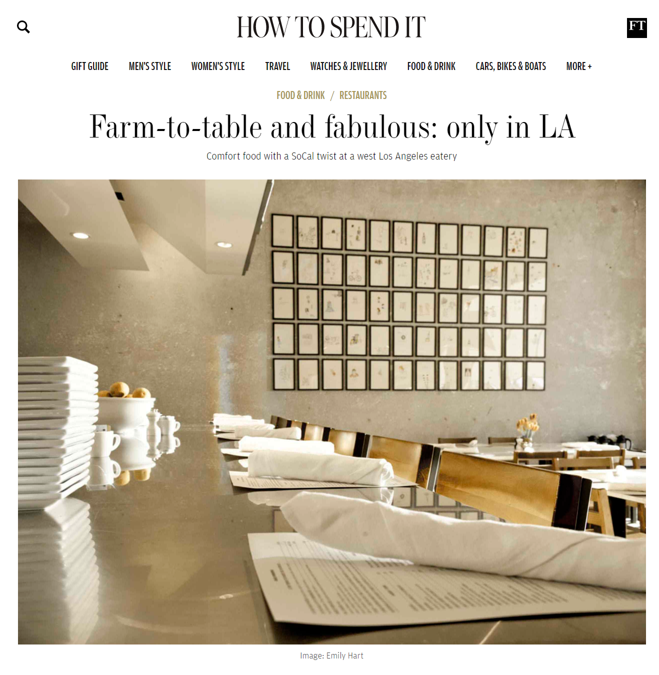 Farm-to-table and fabulous: only in LA