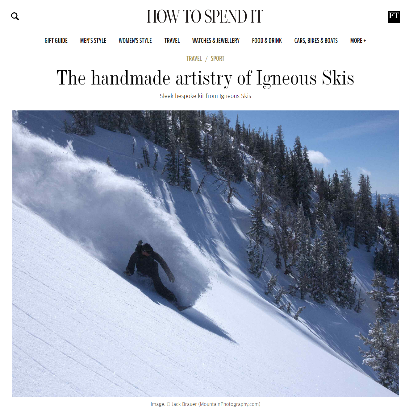 The handmade artistry of Igneous Skis