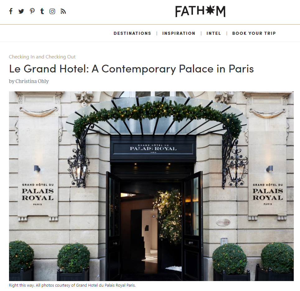 Best Hotels in Paris: A Review of Grand Hotel du Palais Royal