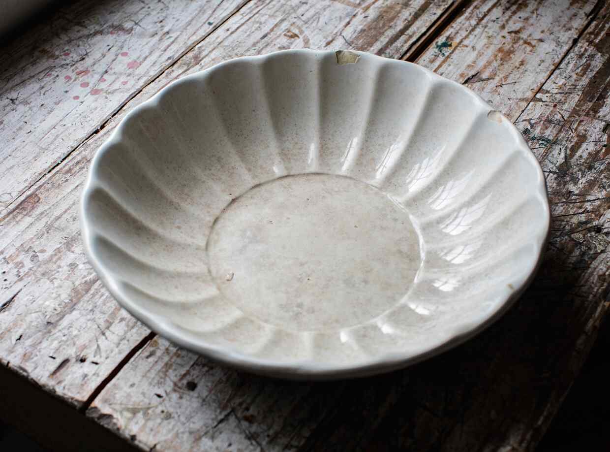 OT-4603 12 Count Super White Flower Shape Porcelain Sauce Dish 