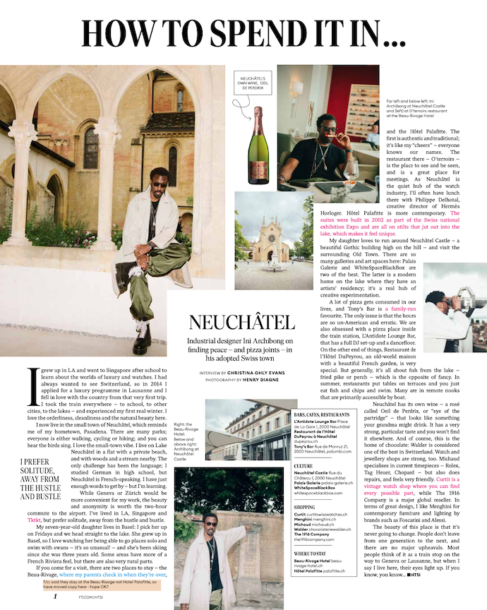 Ini Archibong’s guide to the quiet cool of Neuchâtel