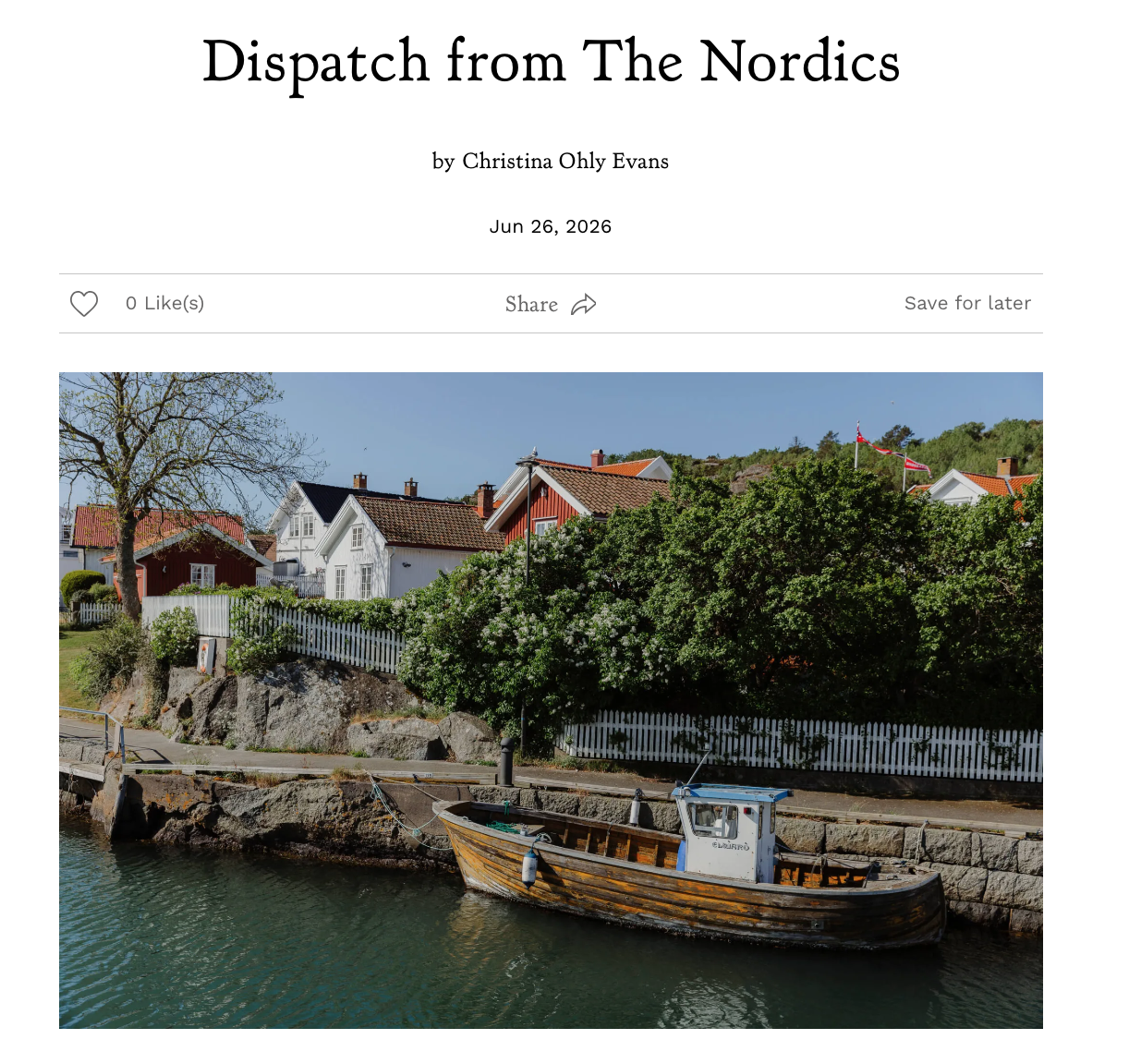Dispatch from The Nordics