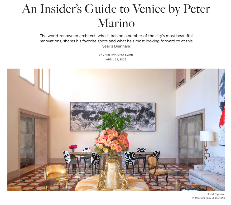 An Insider’s Guide to Venice by Peter Marino