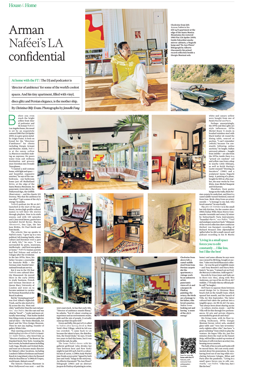 ‘Director of ambience’ Arman Naféei’s LA pad is a crucible for cool