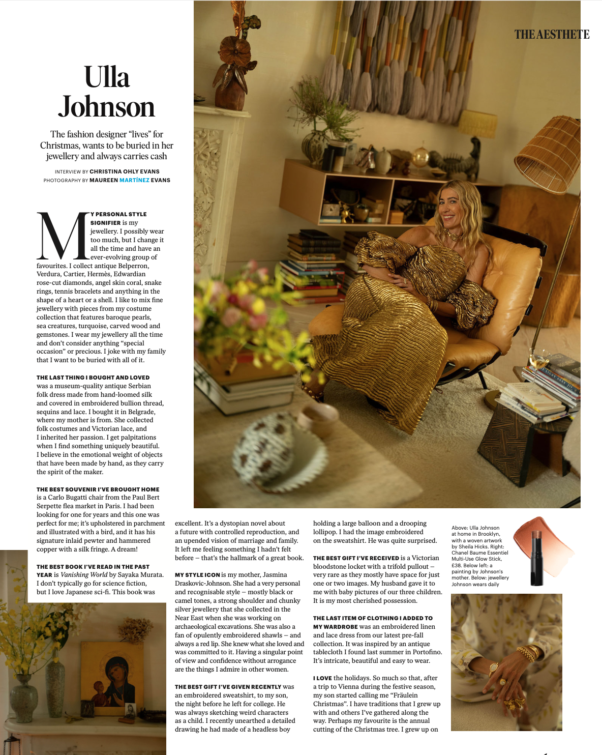 Fashion designer Ulla Johnson talks taste