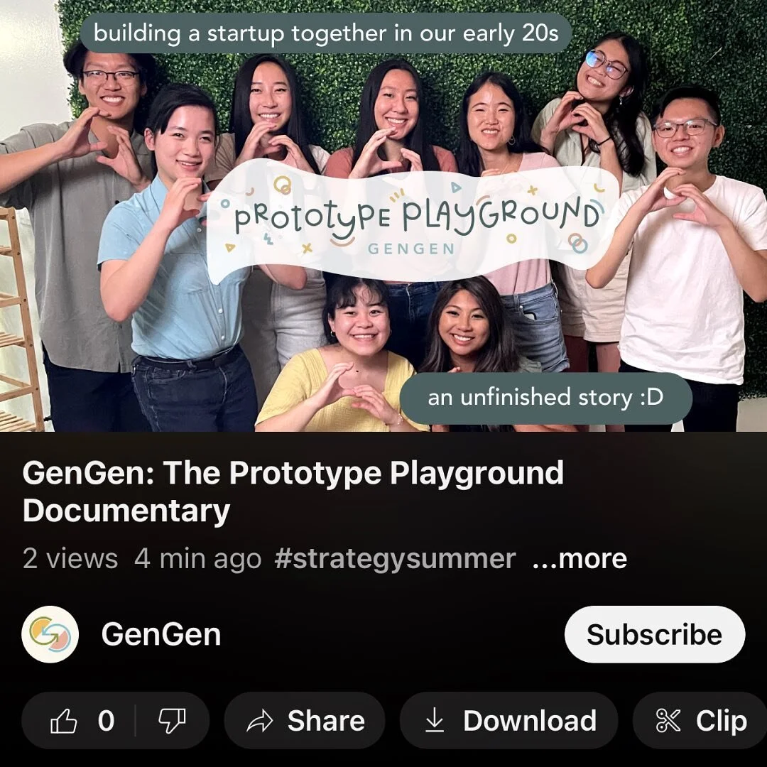 Whoa 😮 we almost forgot! In August 2021, we filmed a short lil documentary video to share about what GenGen is and our hopes for the future. We found it in the archives and realized we never published it (it was still in the final editing phases!).
