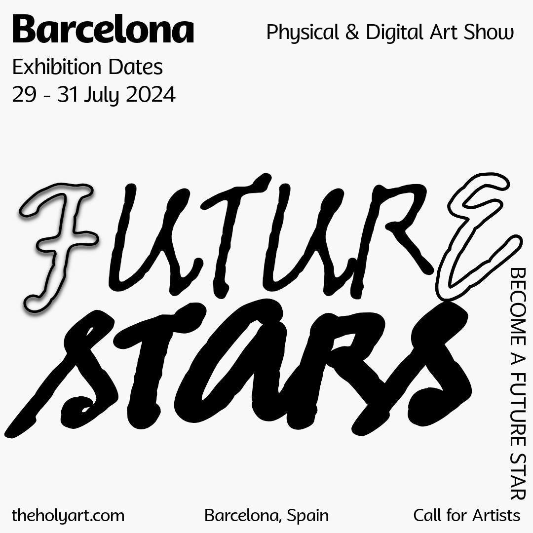 💫Call For Artists! ''FUTURE STARS Barcelona'' Our gallery is now accepting submissions for our upcoming exhibition. ⁠🇪🇸 
⁠
🌟Our Future Stars event is the perfect opportunity for you to showcase your art to the world. Our annual event offers disco