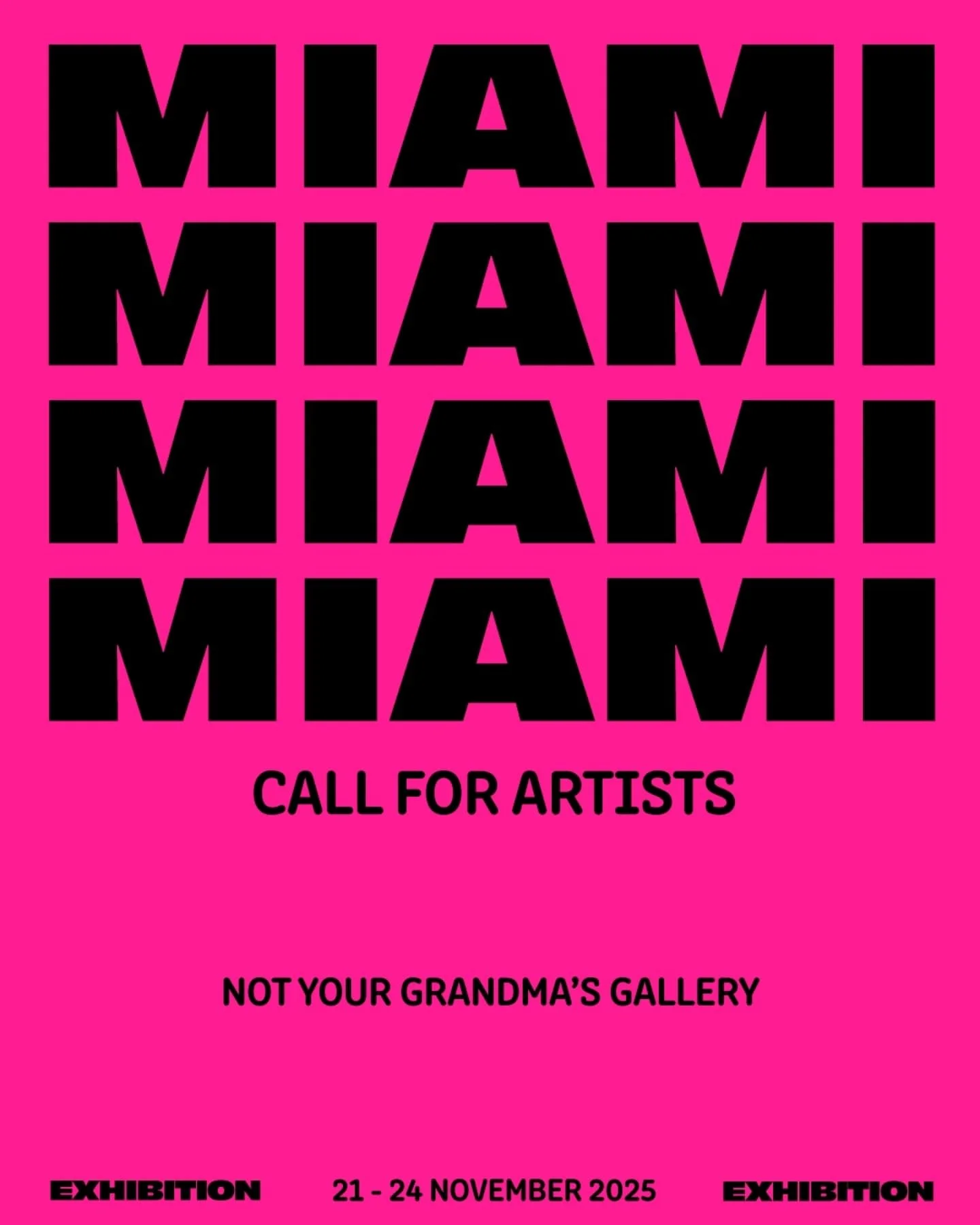 #CallforArtists &ndash; Exhibit Your Work in Miami! 🌴

We&rsquo;re now accepting submissions for our next Physical &amp; Digital Exhibition in Miami, Florida!

This is your chance to showcase your artwork to an international audience in one of the w