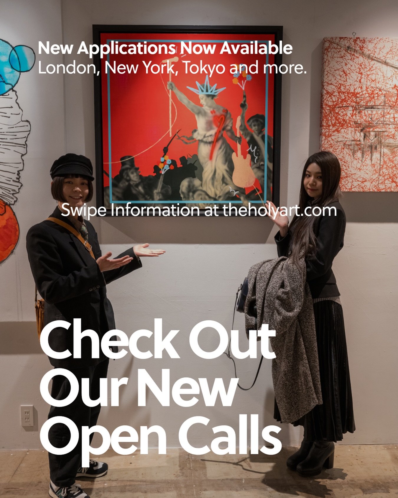 New applications are now open ✨
London, New York, Tokyo, and more global cities.

If you&rsquo;re an artist ready to exhibit internationally, this is your moment.
Physical &amp; digital exhibitions. Global visibility. Real opportunities.

💬 Comment 