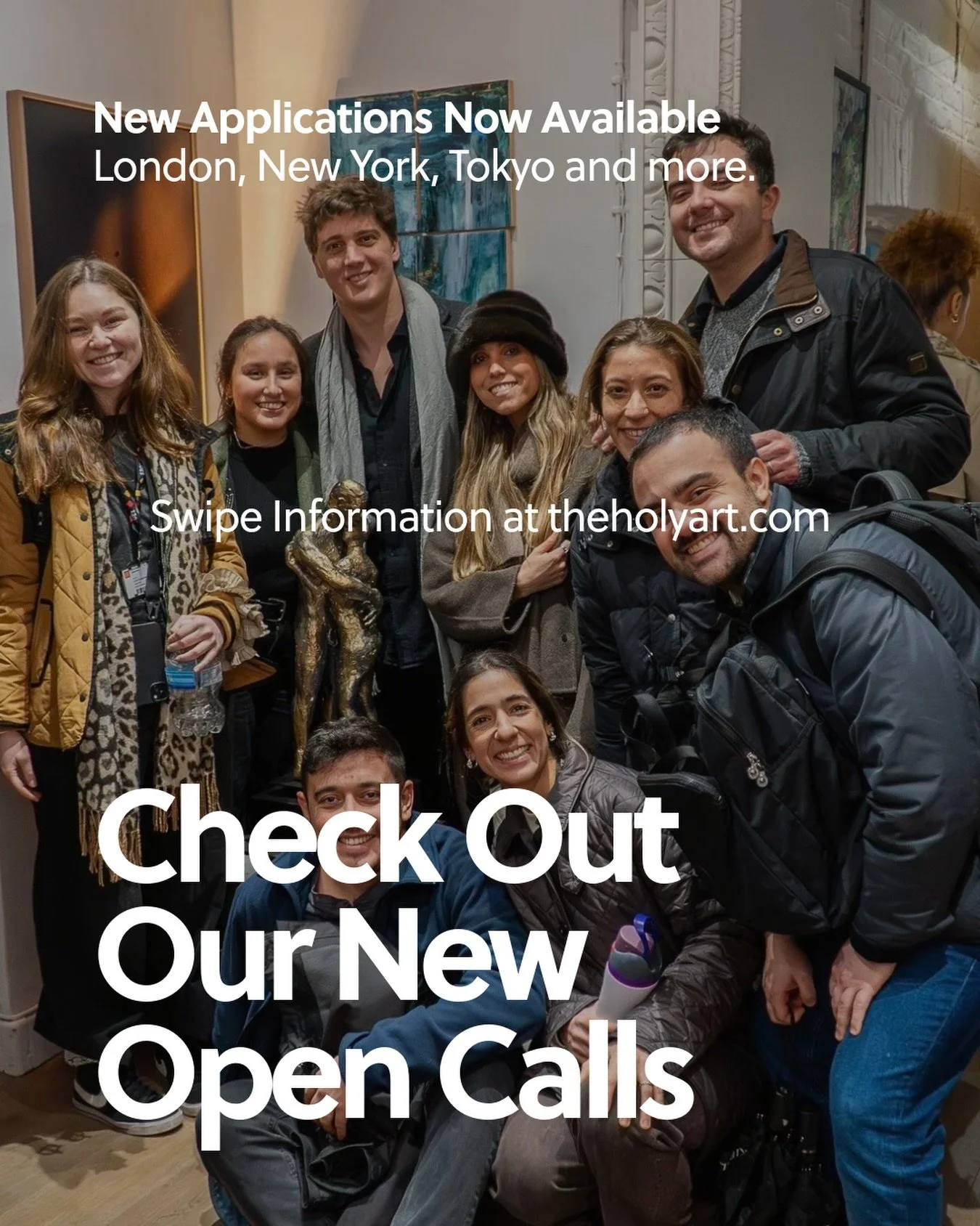 New applications are now open ✨
London, New York, Tokyo, and more global cities.

If you&rsquo;re an artist ready to exhibit internationally, this is your moment.
Physical &amp; digital exhibitions. Global visibility. Real opportunities.

💬 Comment 