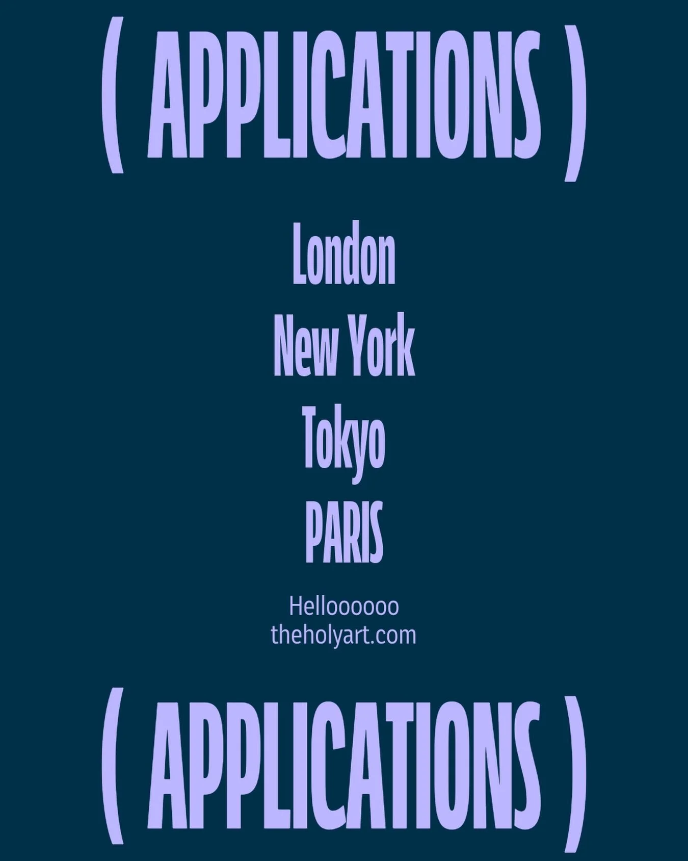 Applications are NOW OPEN for our upcoming international exhibitions in London, New York, Tokyo &amp; Paris.

We&rsquo;re looking for emerging and established contemporary artists working across all mediums &mdash; painting, sculpture, photography, d