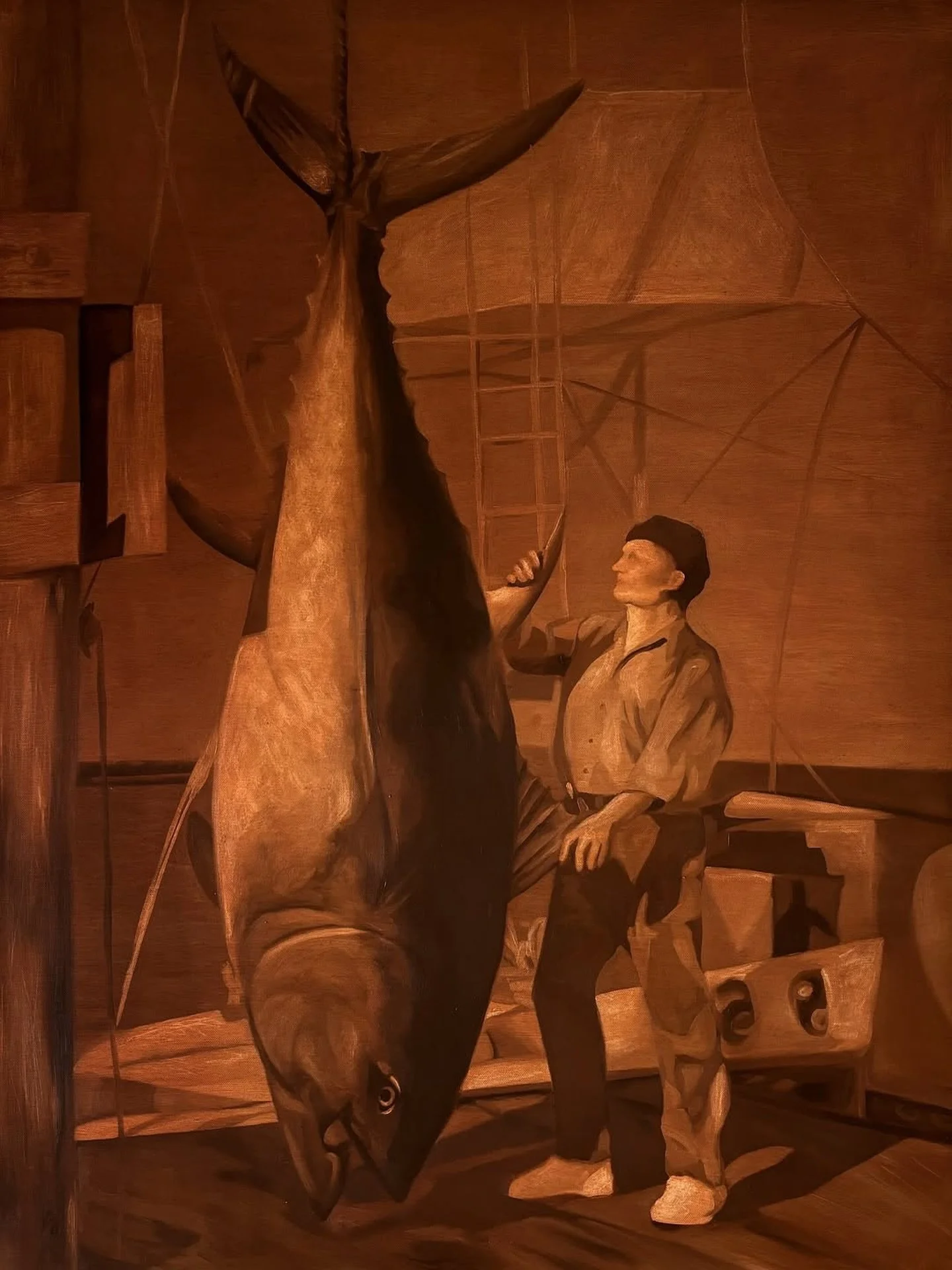 Camille Kathryn Wiseman is an emerging Australian artist whose work bridges classical oil painting with contemporary allegories of the ocean. With a background in biomedical engineering and prosthetics, she brings analytical depth to her exploration 