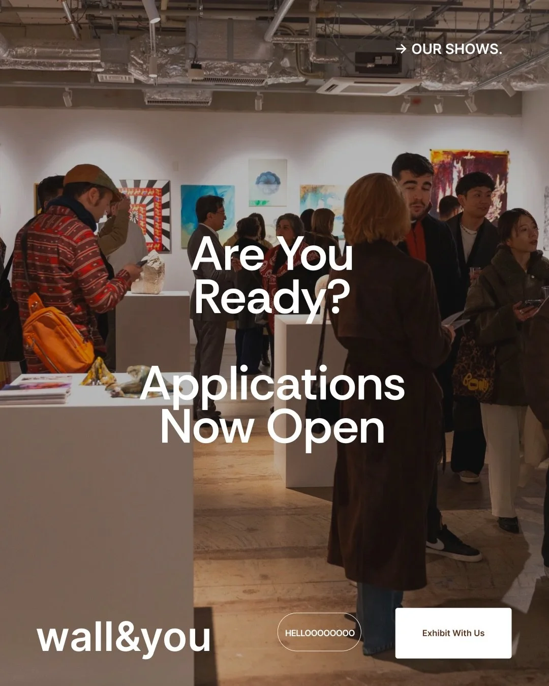 🌍 YOUR ART. WORLD STAGE.

Open calls now open. Exhibit in New York, London, Amsterdam, Paris, Barcelona, Tokyo, Athens &mdash; or light up Times Square.

20,000+ artists exhibited. 400+ exhibitions. 20+ cities. Your turn.

🎨 All mediums welcome 🌍 