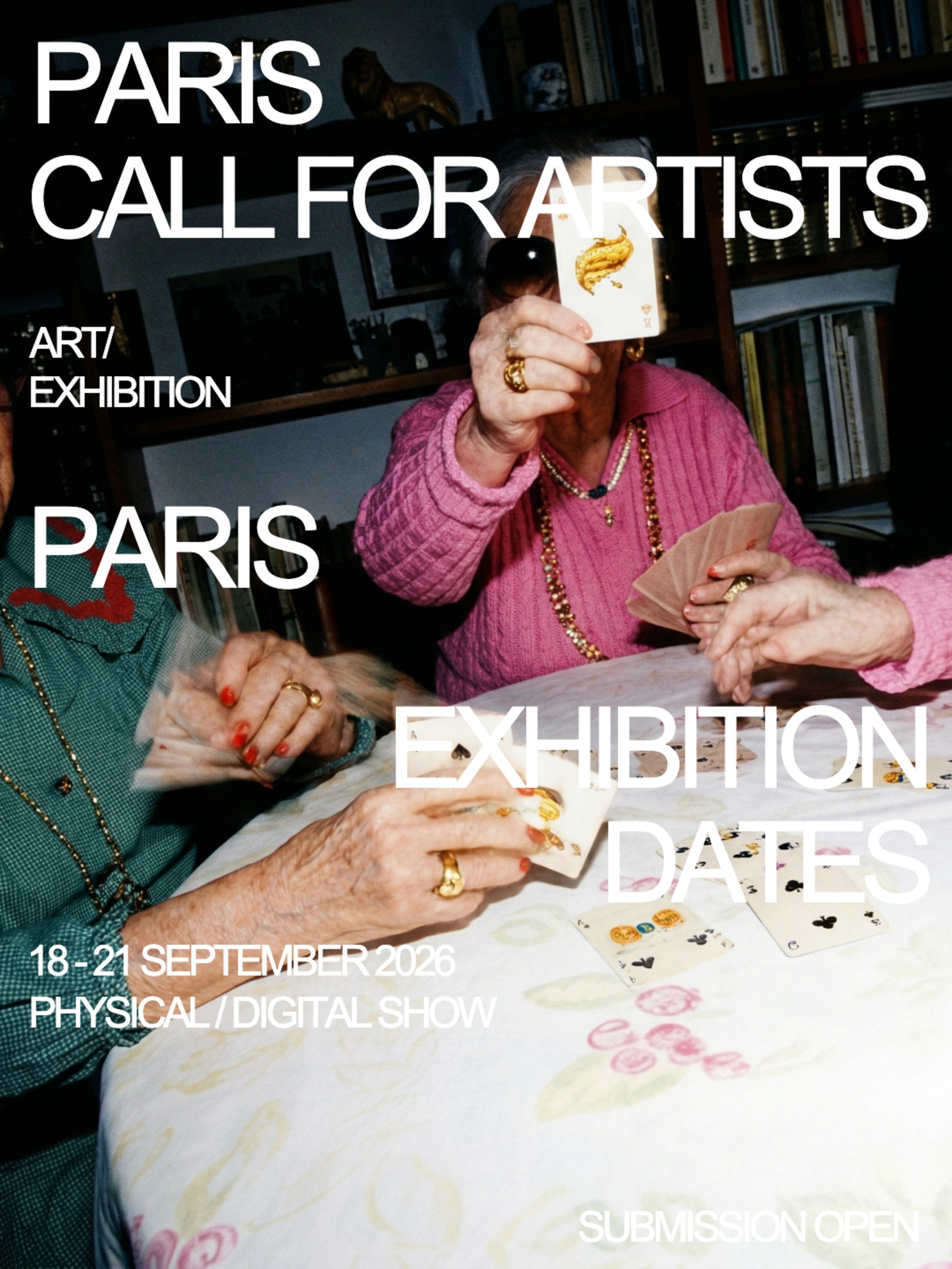 🇫🇷 CALL FOR ARTISTS &mdash; PARIS

Common Ground. 18 to 21 September 2026.

Five weeks away. Spots are filling and submissions are reviewed as they arrive.

Your art on the gallery wall. Your art on the digital screen. Your art in the catalogue.

P