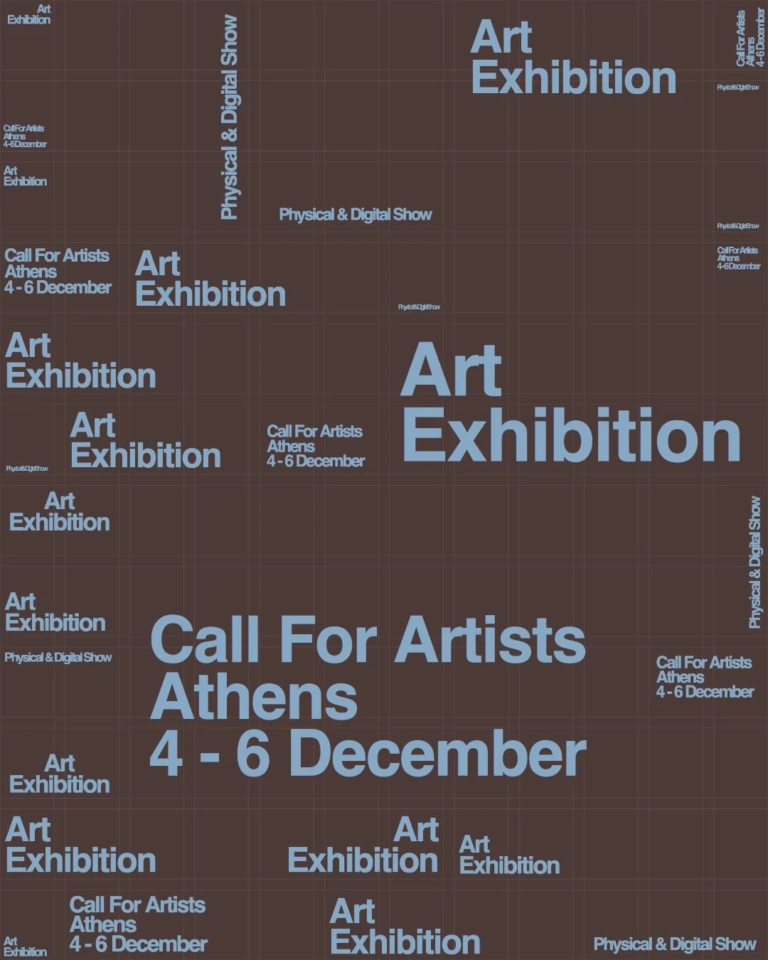 🇬🇷 CALL FOR ARTISTS &mdash; ATHENS

4 to 6 December 2026. Normanou 3, Athina 105 55, Greece.

Where art meets the world.

The city where art history began. Your work in a long white gallery in the heart of it.

Your art on the gallery wall. Your ar