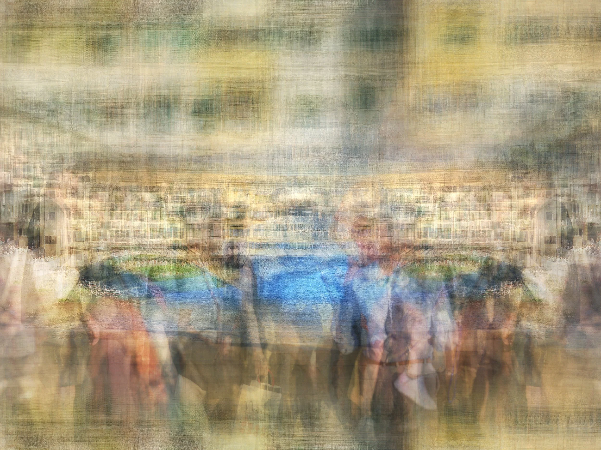 PONTE VECCHIO WITH GAWKERS 100x75cm.jpg