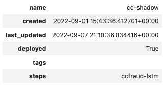 ML Shadow Deployment pipeline result