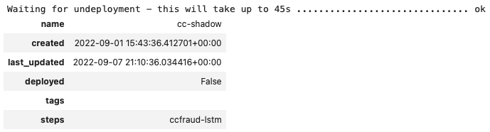 undeploying ml pipeline