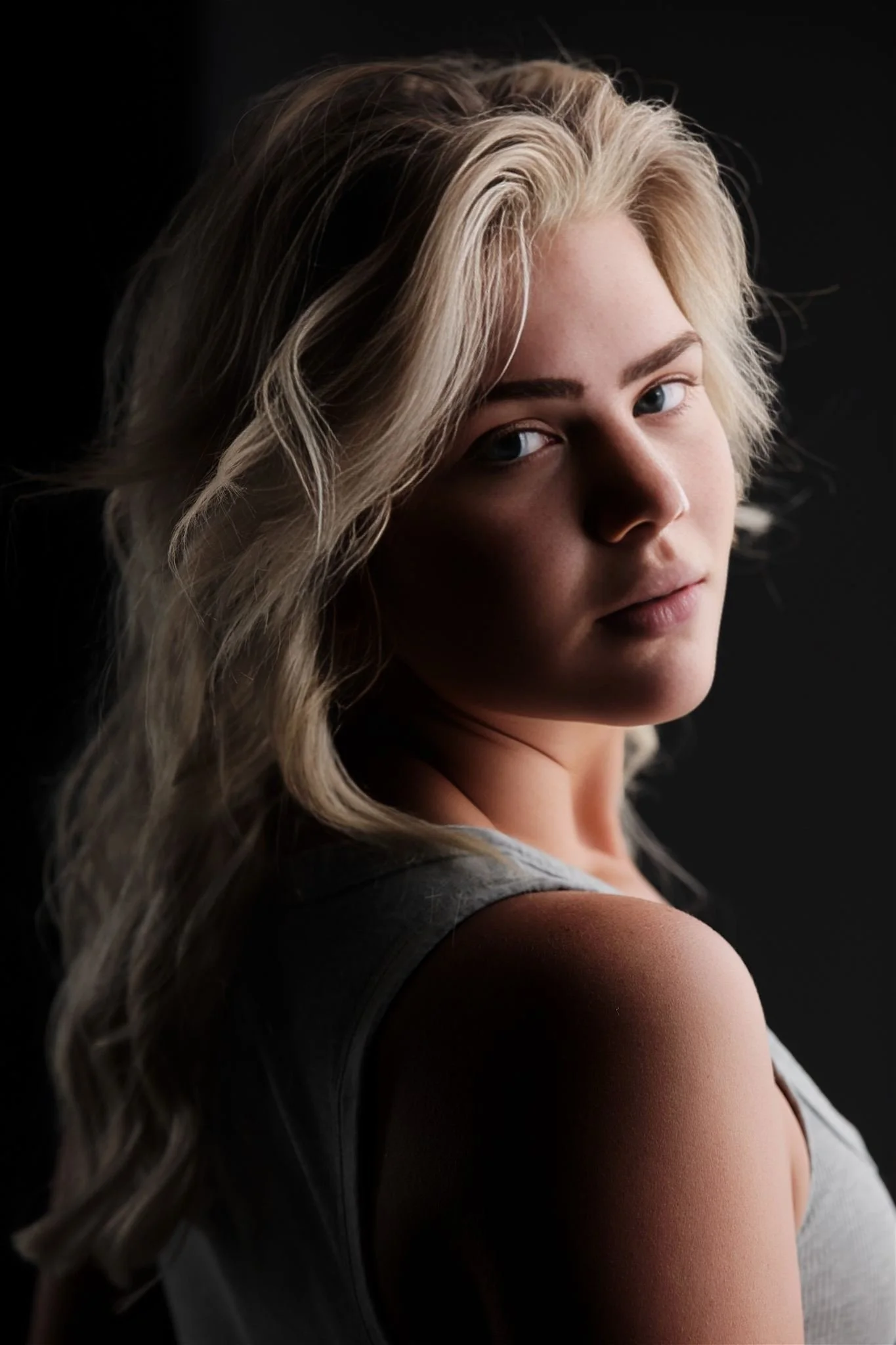 Fashion modeling portfolio photography in St. Louis with dramatic lighting and bold styling