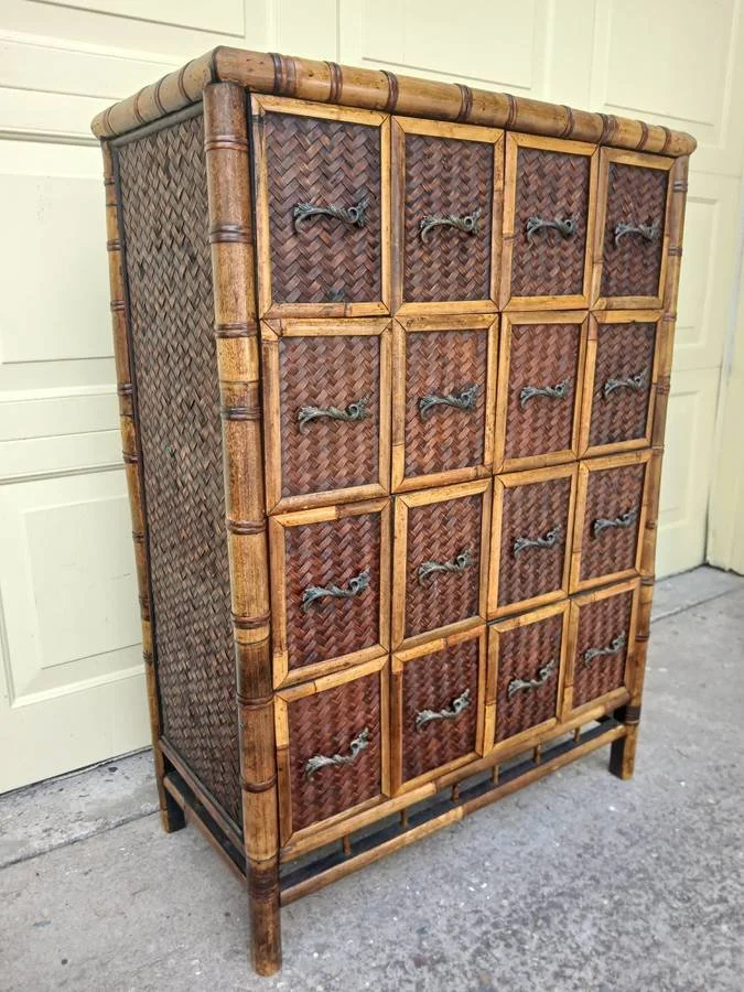 RATTAN BAMBOO CABINET