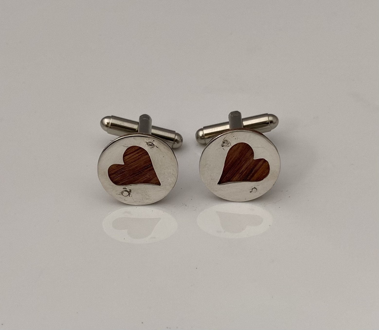 Veneer Heart Cuff Links