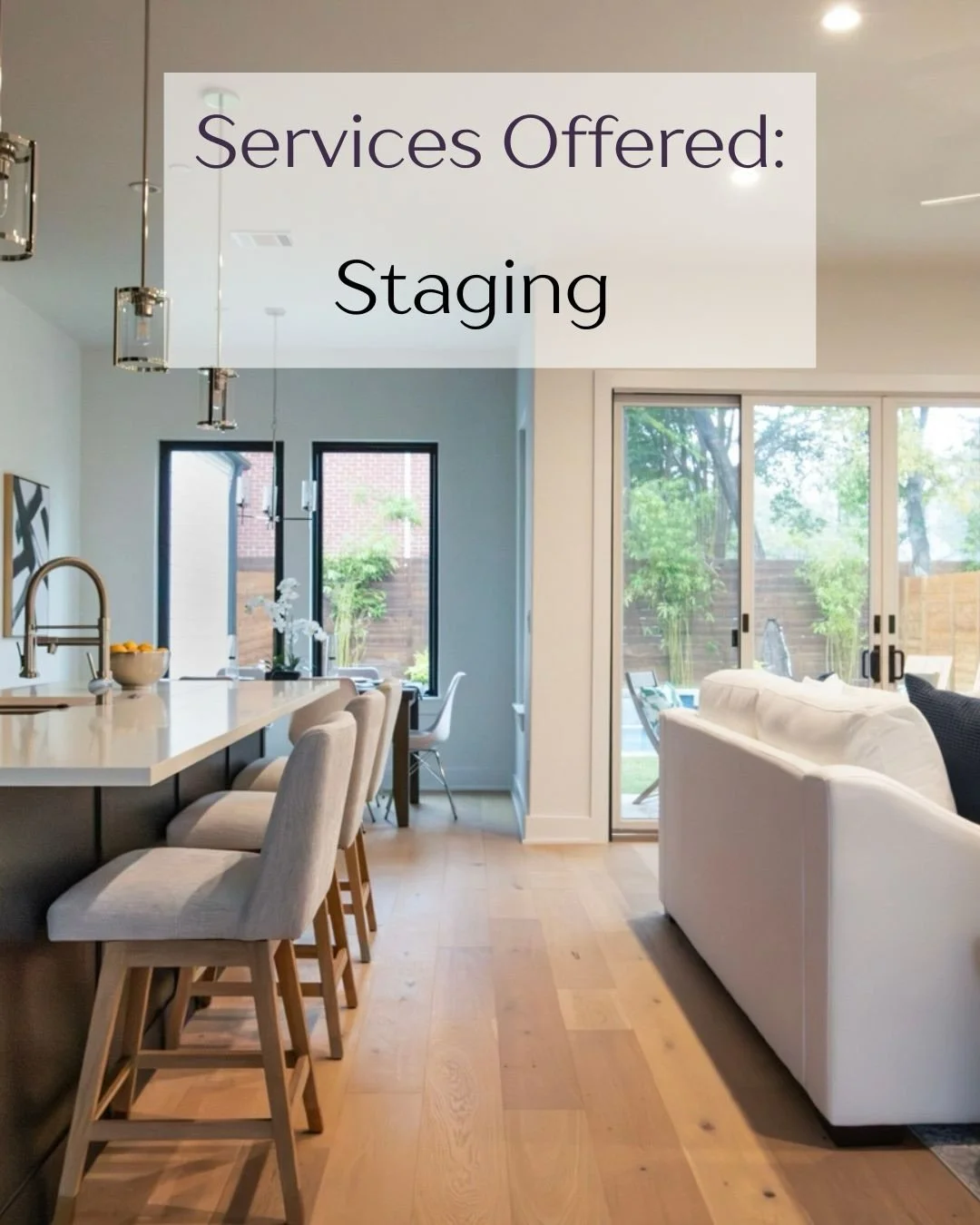 Our service offerings:

-Home Staging

We stage in Austin TX and surrounding areas. We offer partial and full stagings, and have versatile furniture that works with many different architectural styles.

-Interior Design &amp; Styling

We can help cli