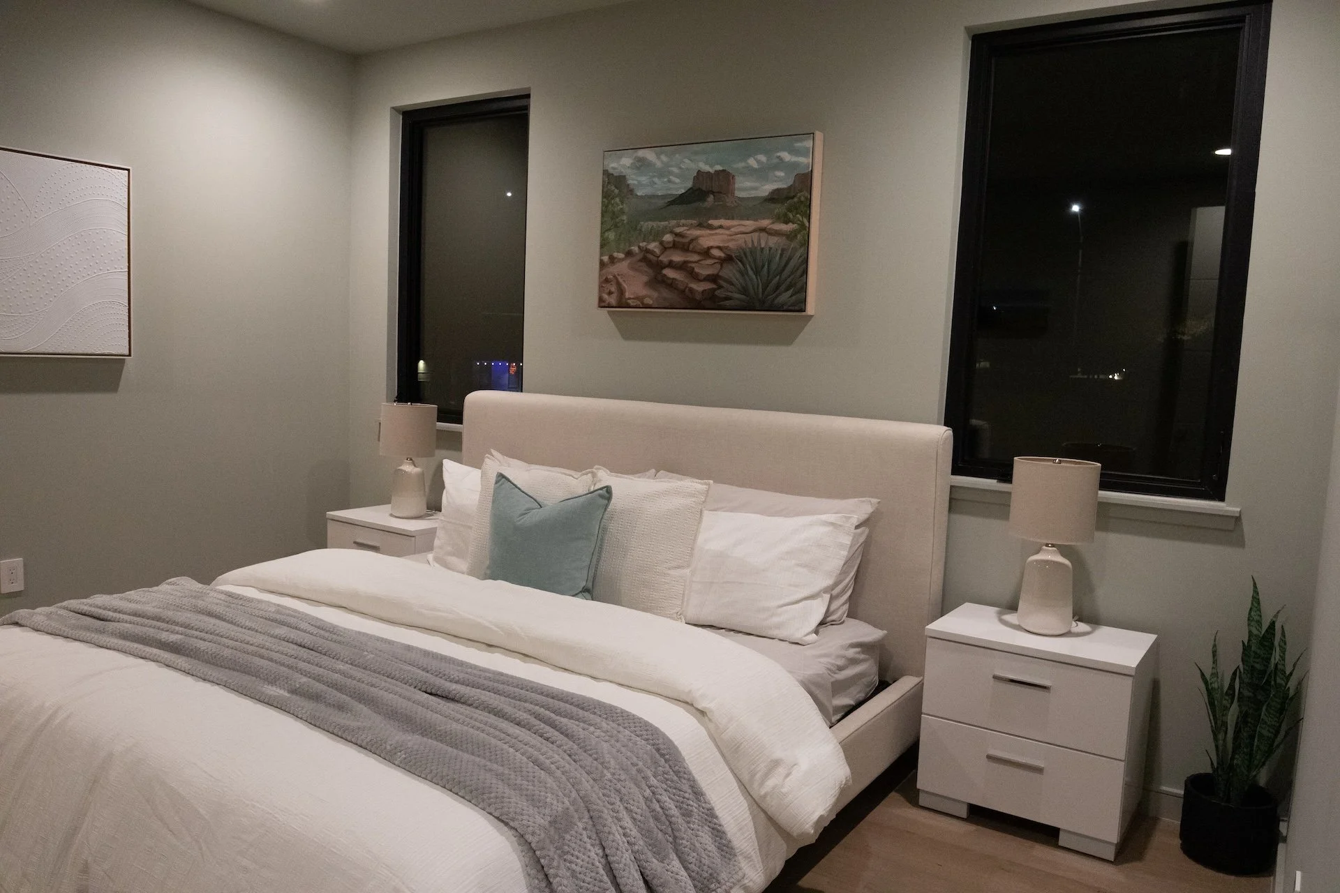 Artwork from local artists used in staging. Art by Kandice Pierce