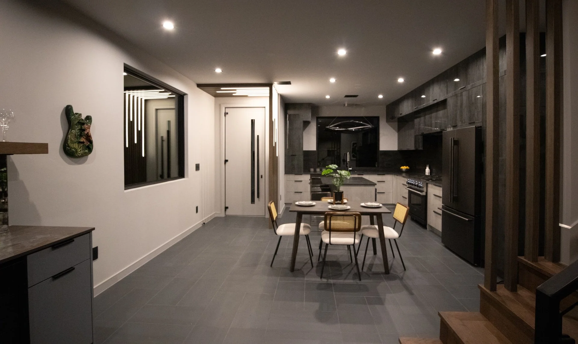 Artwork from local artists used in staging. Art by Daniel Adams