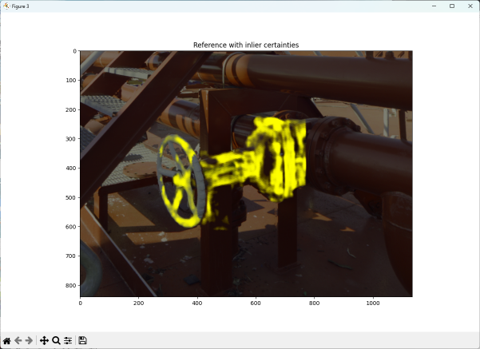 Reference image, showing the matching features.
