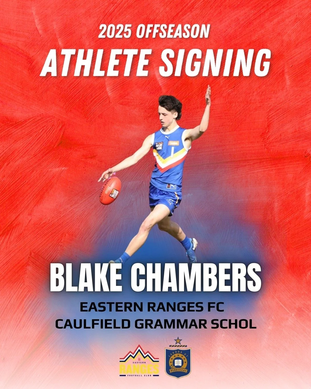 Fresh off winning yesterday’s U18 Coates Talent League Final, we’re excited to welcome Blake Chambers from the Eastern Ranges and Caulfield Grammar School to The Speed Project! 🙌
With the AFL State Combine and Draft on the horizon, Blake