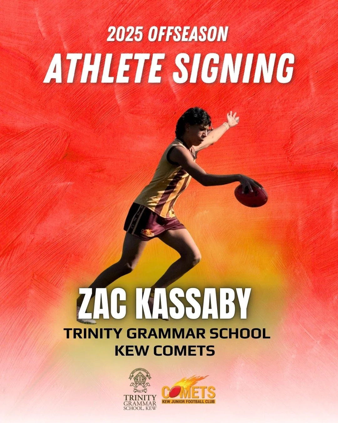 Excited to welcome @zac_kass to The Speed Project this off-season! 🙌
Zac has had a standout year with the Kew Comets, taking out both the League Best & Fairest and Club Best & Fairest, while also playing a key role in the team’s incred