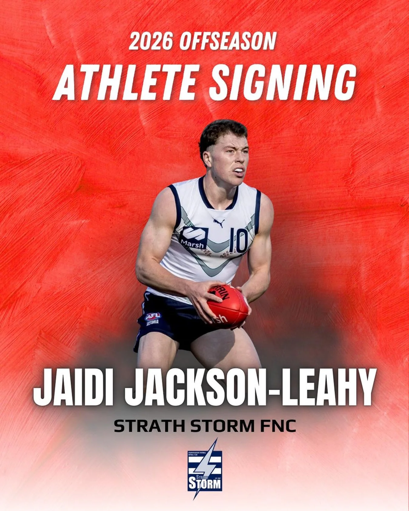 Jaidi joins us at the back end of his rehab to get back to playing as well as improving his acceleration. He&rsquo;s a physical beast already for his age and had played some great footy in his top age year before nursing a knee injury throughout the 