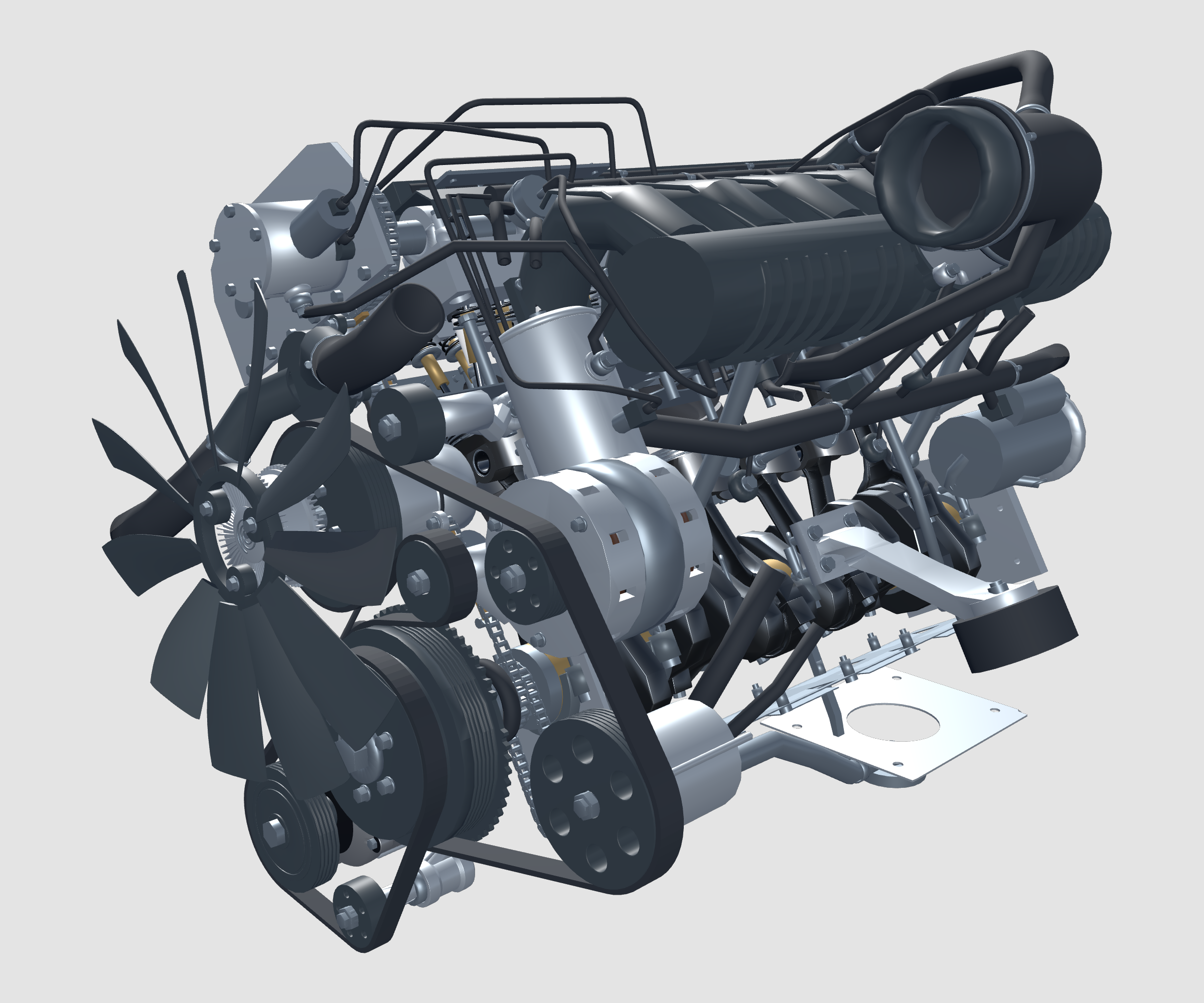 1993 BMW M50B25TU inline-6 educational model — Cutaway view