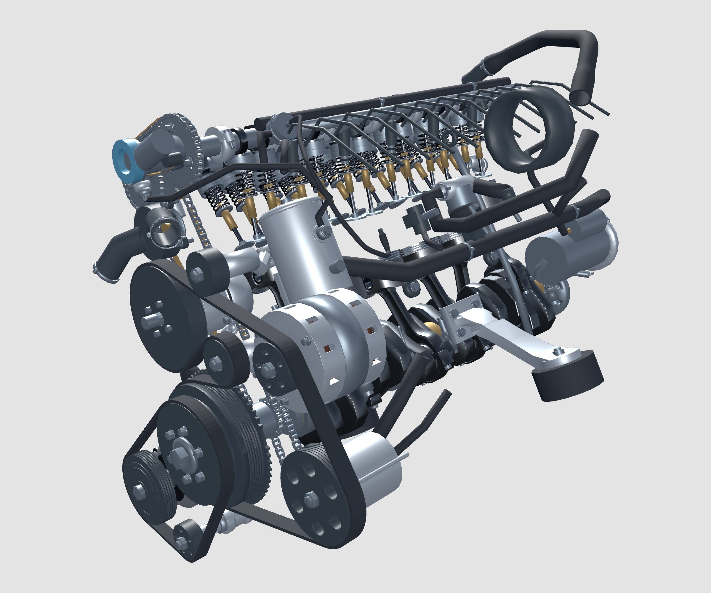 1993 BMW M50B25TU inline-6 educational model — Intermediate Internal inspection