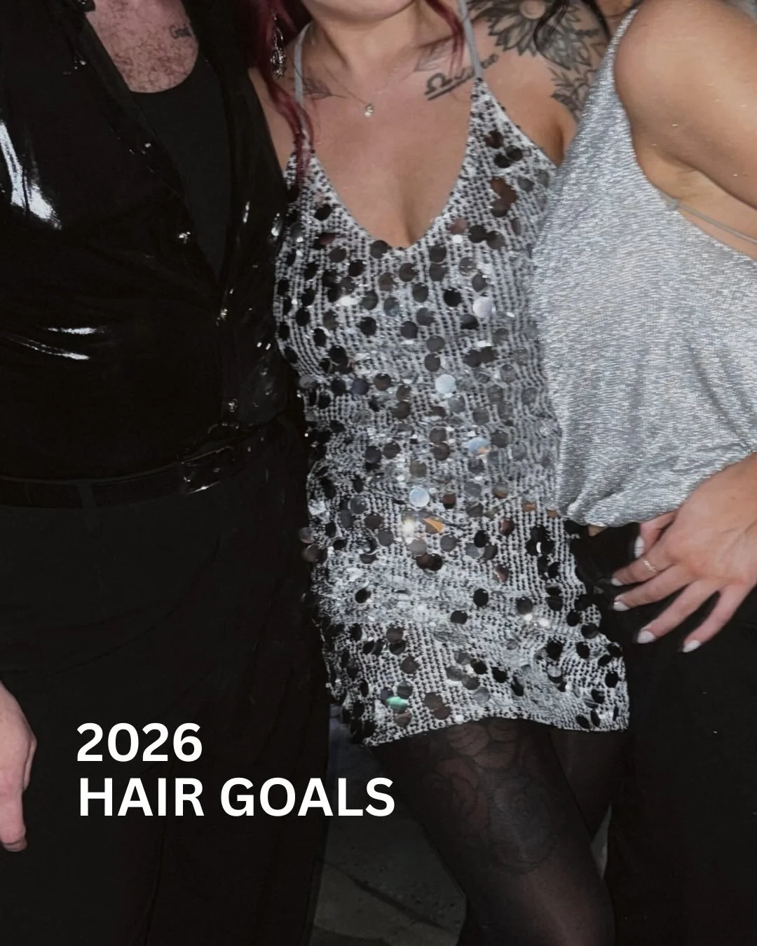 Whether it&rsquo;s hair goals or personal goals, we are ready for 2026 🪩💫🤍