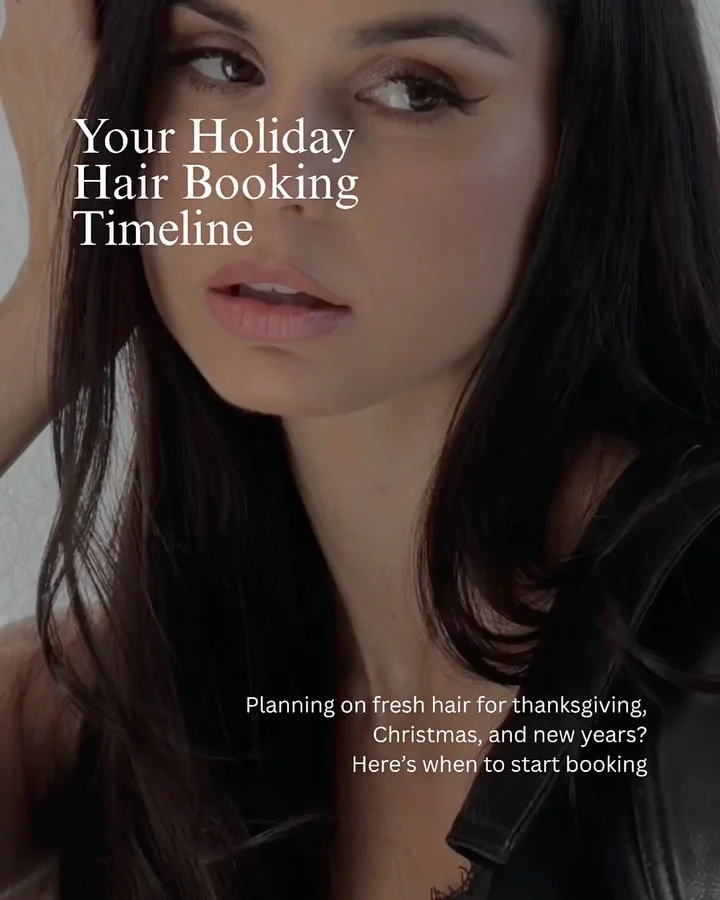 We know&hellip;.

Thanksgiving is around the corner 😳🍂🍗

And it&rsquo;s crazy to start thinking about Christmas (but some of our stylists are already booking up) 👀

We recommend booking in sooner rather than later for December appointments ✨🎄🪩
