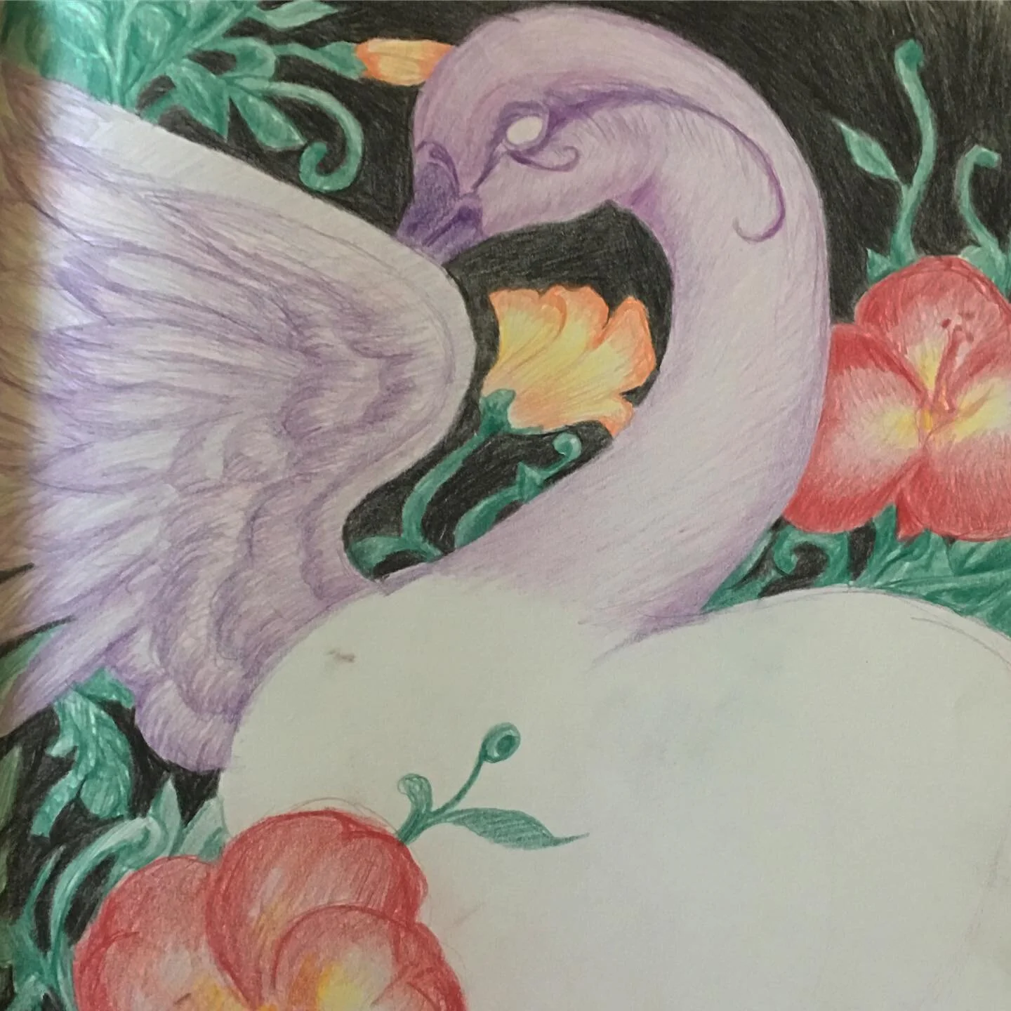 Was digging and flipping through some OLD sketchbooks. Love the colors and detail in this one. Maybe one day I&rsquo;ll revisit this and finish it. 🤔