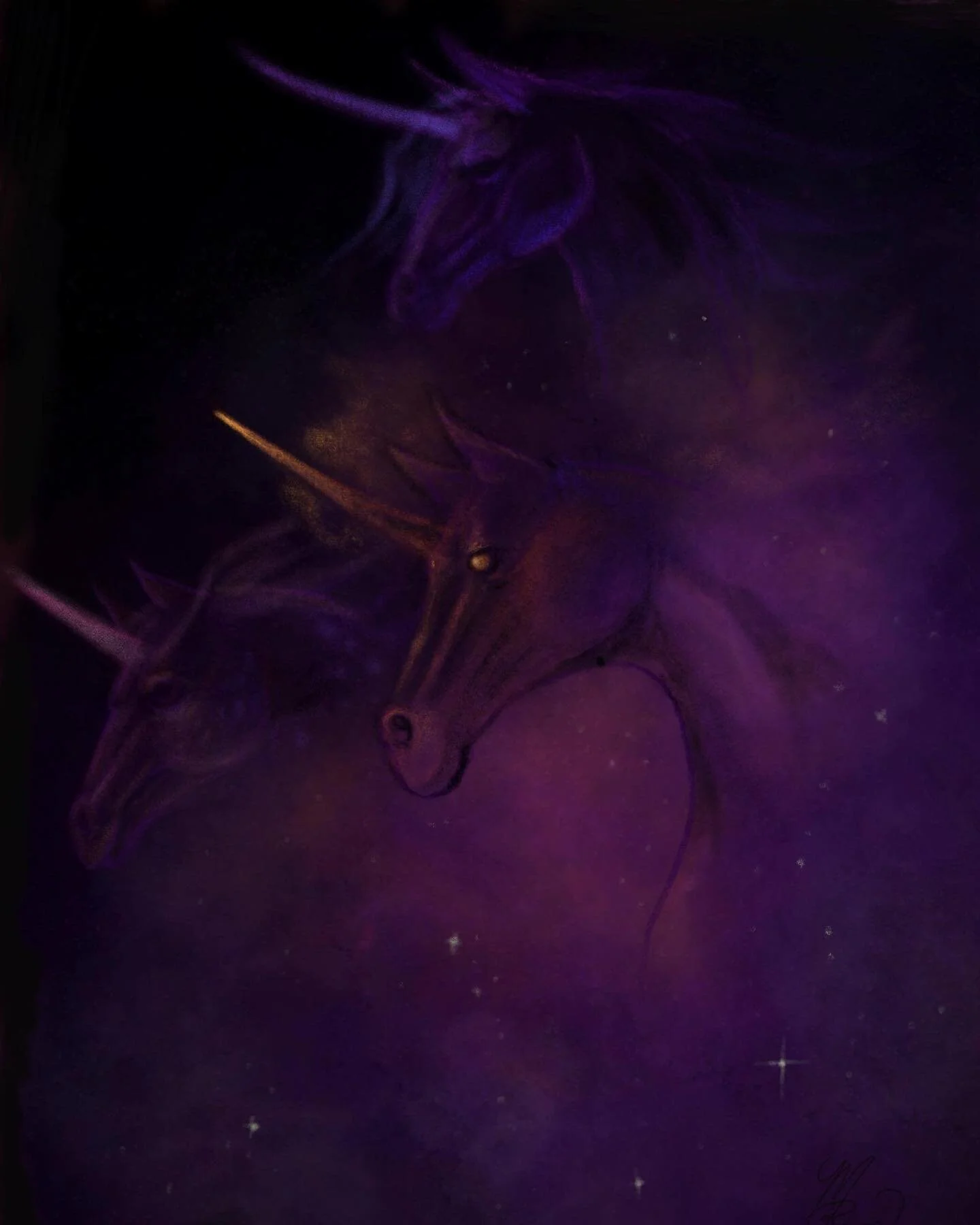 Messing around on my tablet. Started this one last year but thought I&rsquo;d add to it. Still might not be finished. Lol 
#fantasyflockstudio #unicorn #fantasyart #fantasycreature #procreateart #digitalart